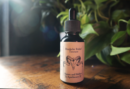 Headache Relief Herbal Tincture • Organic Herbs • 1oz