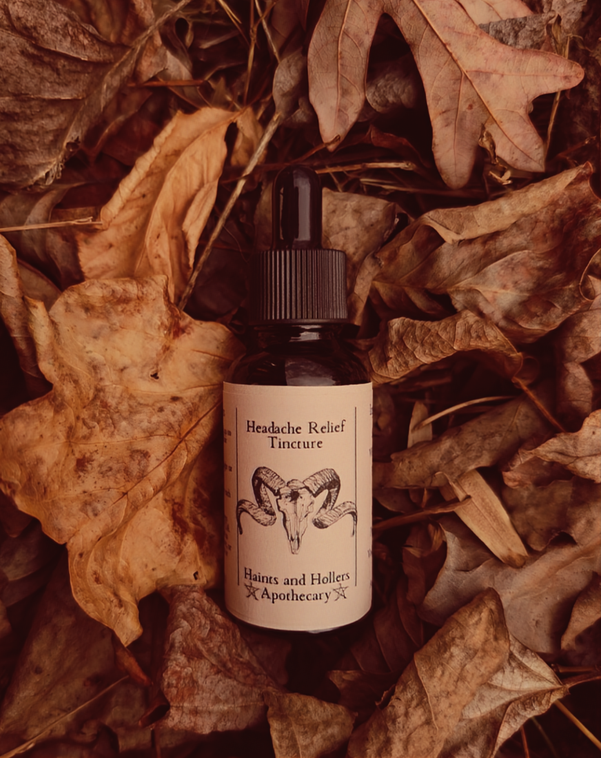 Headache Relief Herbal Tincture • Organic Herbs • 1oz