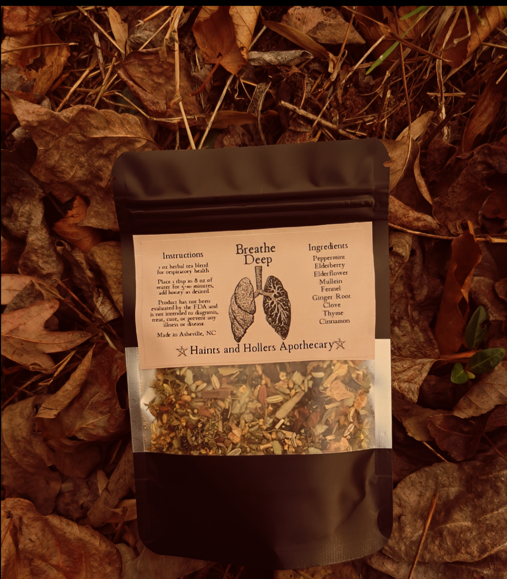Breathe Deep Herbal Tea Blend • Organic Herbs • 1 oz