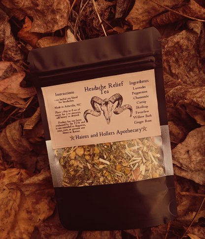 Headache Relief Herbal Tea Blend • Organic Herbs • 1 oz