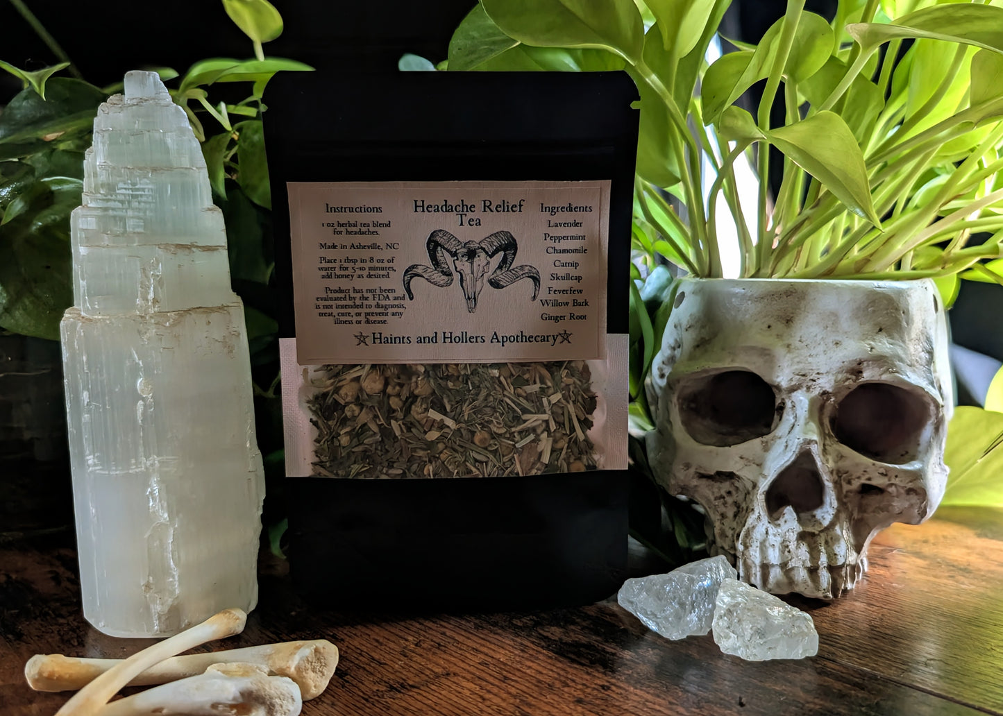 Headache Relief Herbal Tea Blend • Organic Herbs • 1 oz