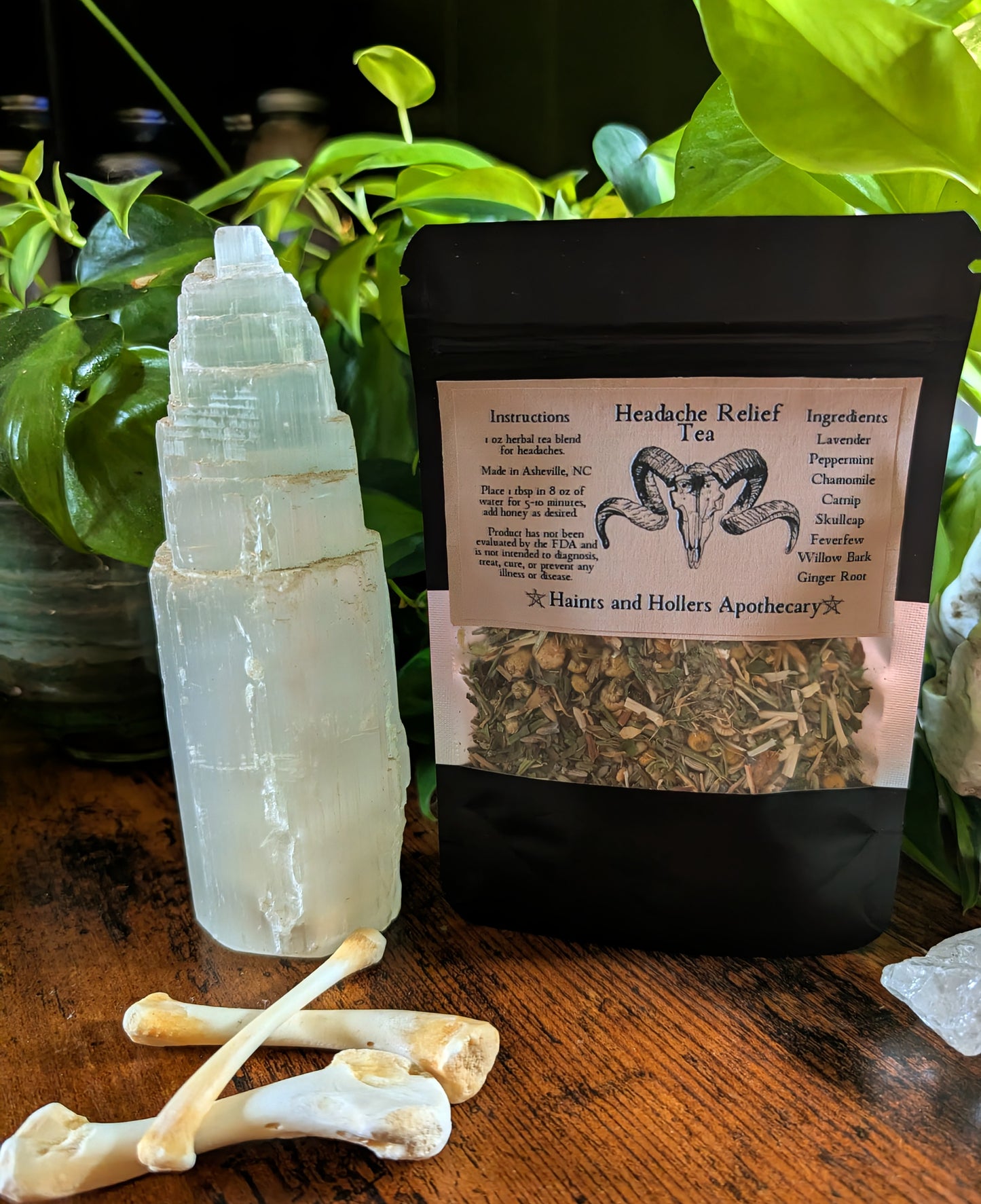 Headache Relief Herbal Tea Blend • Organic Herbs • 1 oz