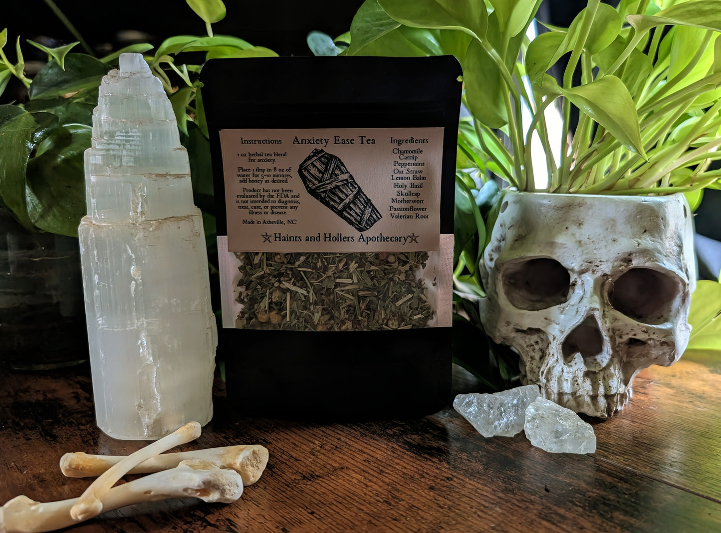 Anxiety-Ease Herbal Tea Blend •  Organic Herbs • 1 oz