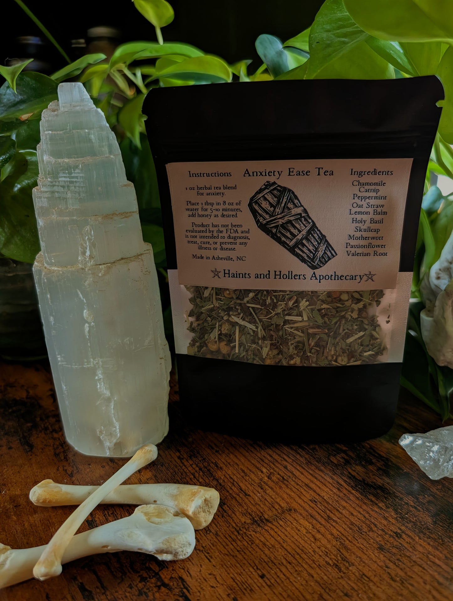 Anxiety-Ease Herbal Tea Blend •  Organic Herbs • 1 oz