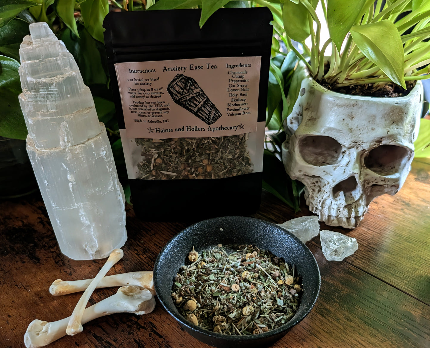 Anxiety-Ease Herbal Tea Blend •  Organic Herbs • 1 oz