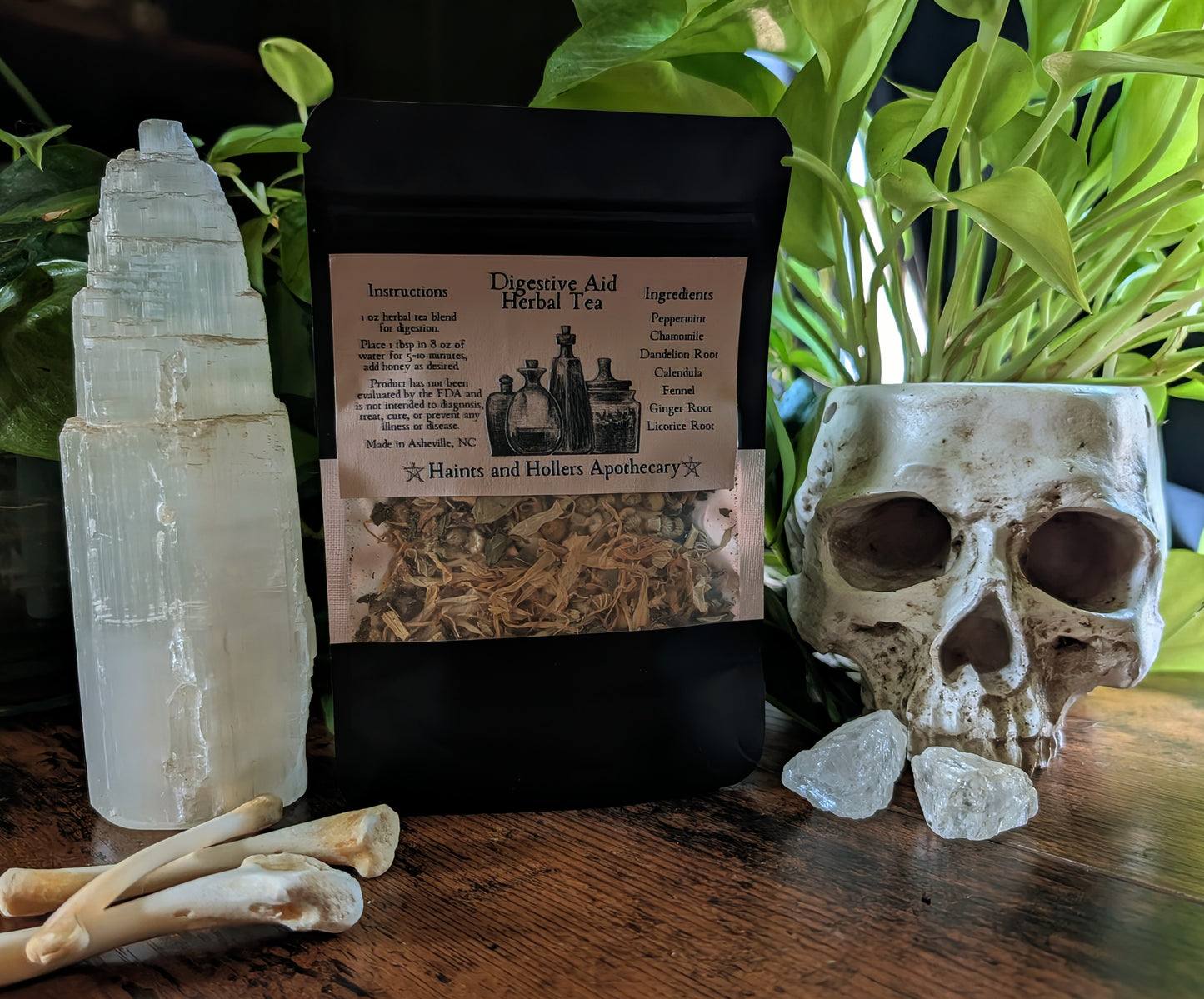 Digestive Aid Herbal Tea Blend • Organic Herbs • 1 oz