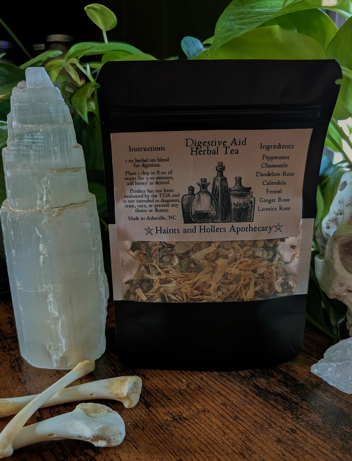 Digestive Aid Herbal Tea Blend • Organic Herbs • 1 oz