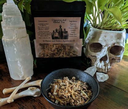 Digestive Aid Herbal Tea Blend • Organic Herbs • 1 oz