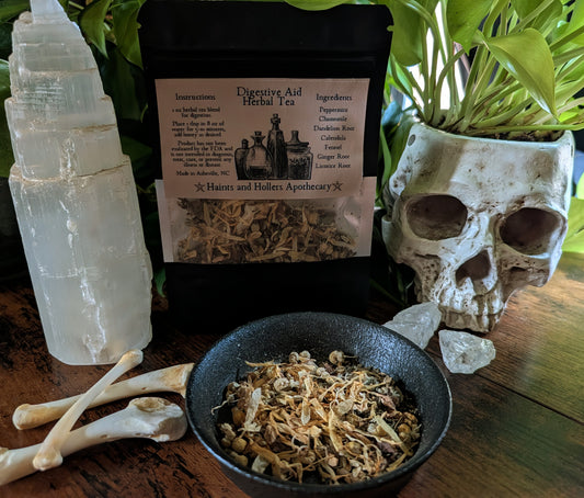Digestive Aid Herbal Tea Blend • Organic Herbs • 1 oz