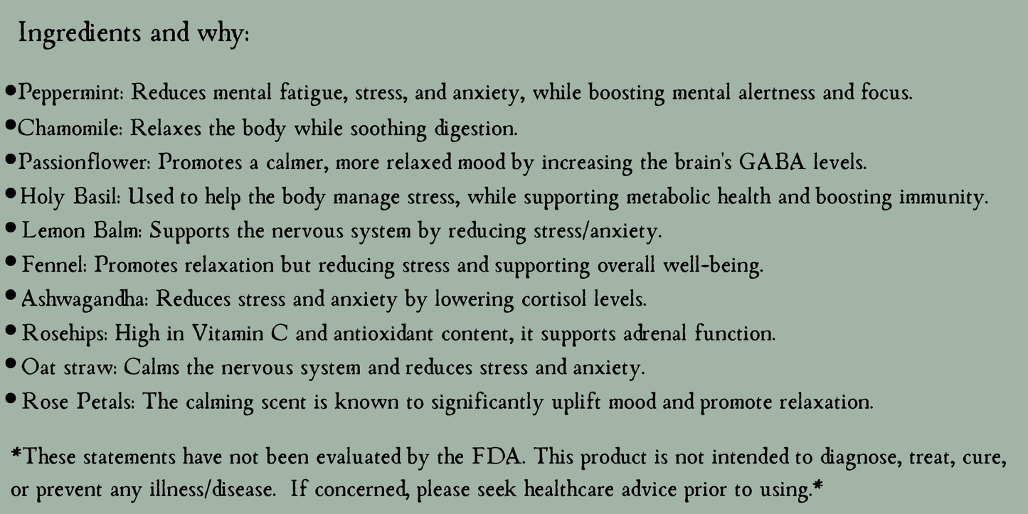 Adapto-Calm Herbal Tea Blend • 1 oz