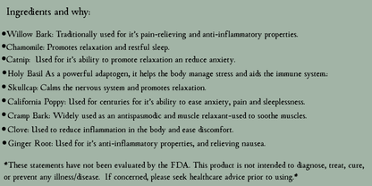 Pain Away Herbal Tea Blend • Organic Herbs • 1 oz