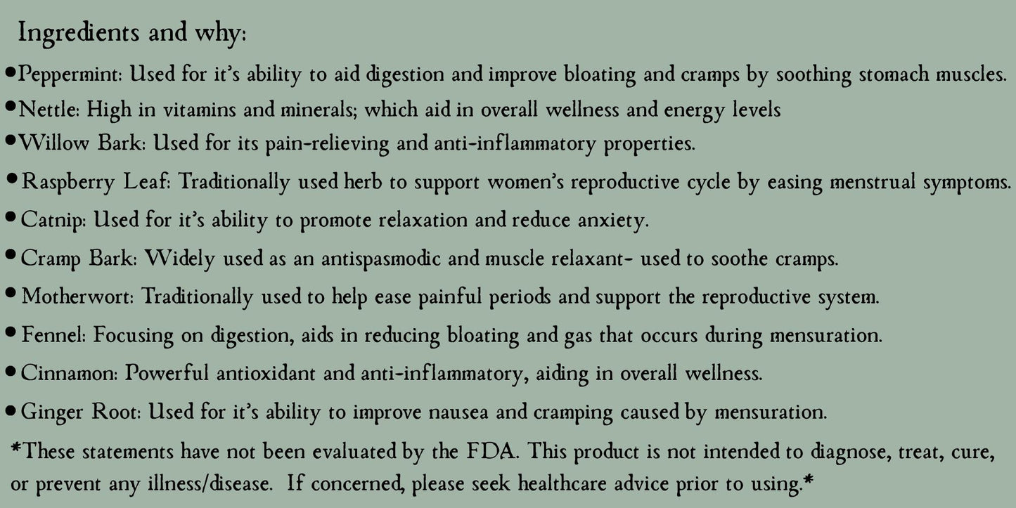 Red Moon Herbal Tea Blend • Organic • 1oz