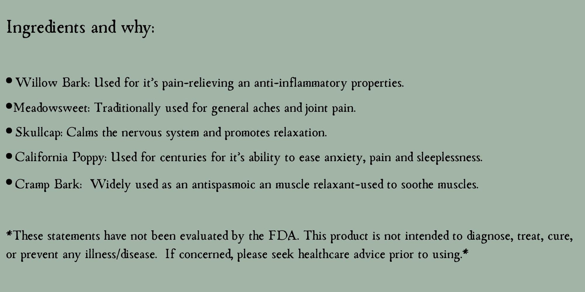 Pain Away Herbal Tincture • 1oz