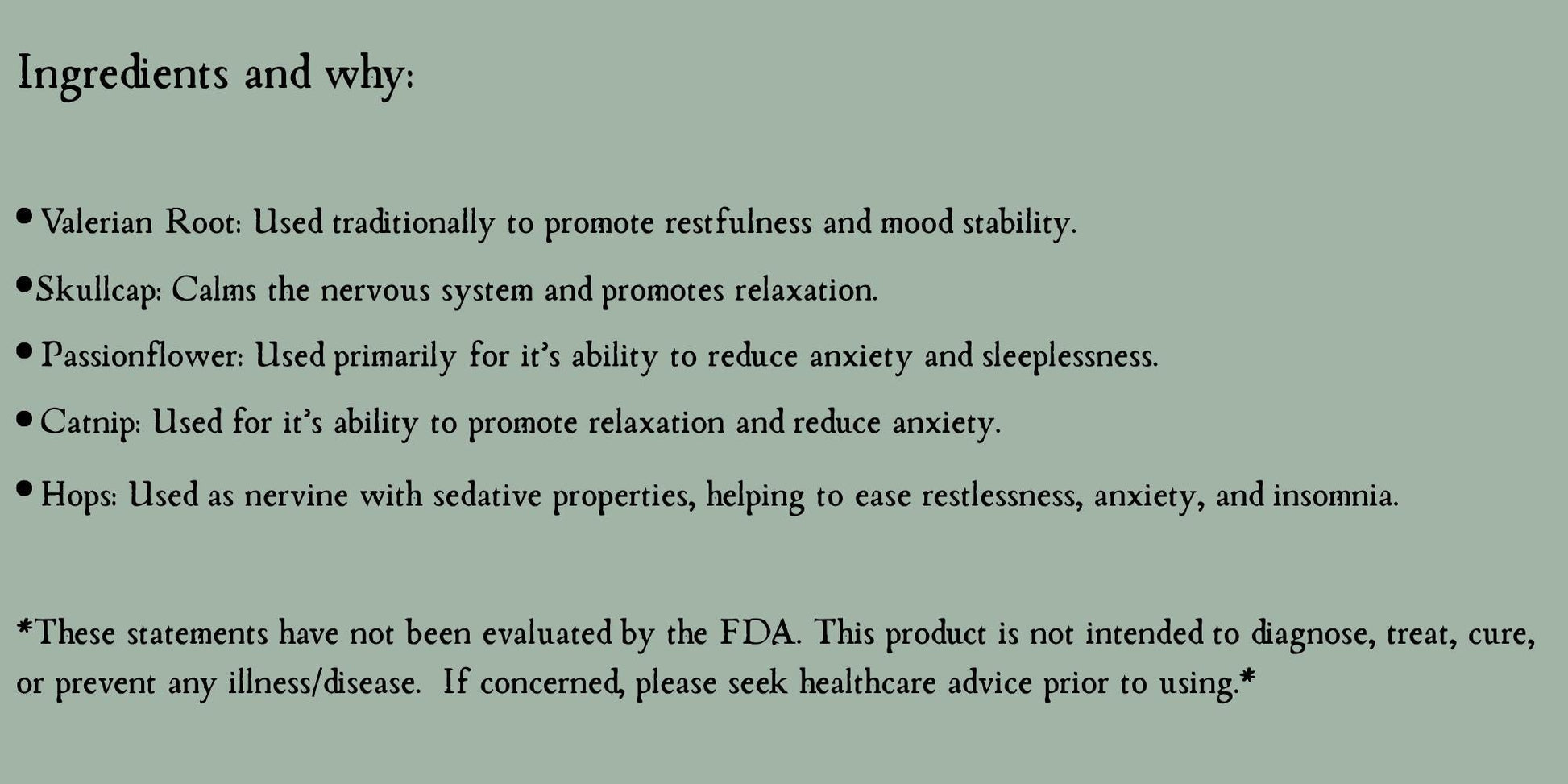 Sleep Like The Dead Herbal Tincture Blend • Sleep Aid • Organic Herbs • 1oz