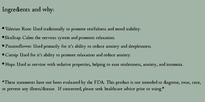 Sleep Like The Dead Herbal Tincture Blend • Sleep Aid • Organic Herbs • 1oz