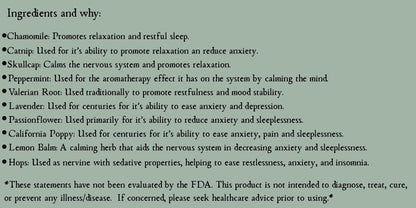 Sleep Like The Dead Herbal Tea Blend • Sleep Aid • Organic • 1oz