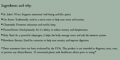 Sadness Support Herbal Tincture • Seasonal/Situational Sadness • 1 oz