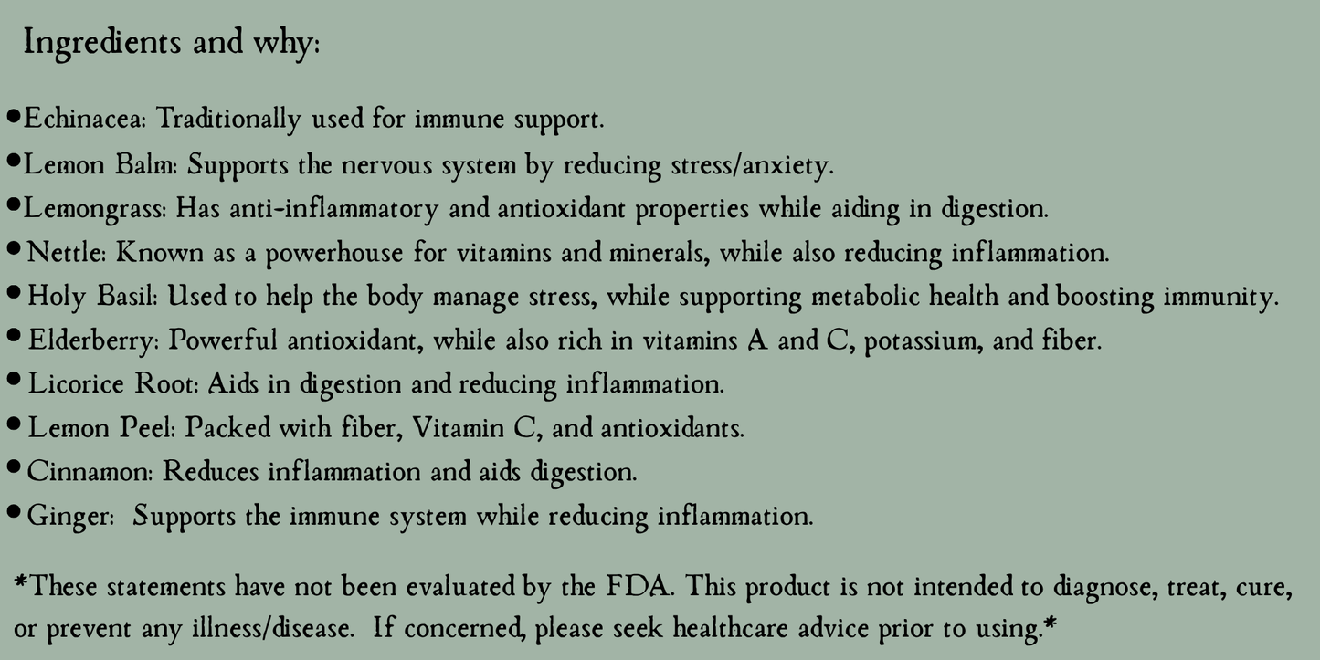 Immunity Boost Herbal Tea Blend • 1 oz